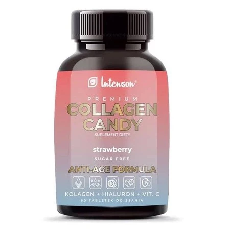 Intenson Collagen Candy 60 tabl do ssania smak truskawka