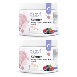Zestaw 2x Kolagen Włosy, Skóra i Paznokcie Owoce Leśne 150g