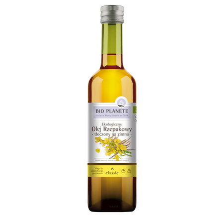 OLEJ RZEPAKOWY TŁOCZONY NA ZIMNO BIO 500 ml - BIO PLANETE