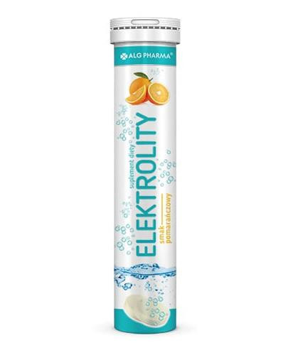 Alg Pharma Elektrolity hydration 20 tabletek musujących o smaku pomarańczowym - Nabea.pl