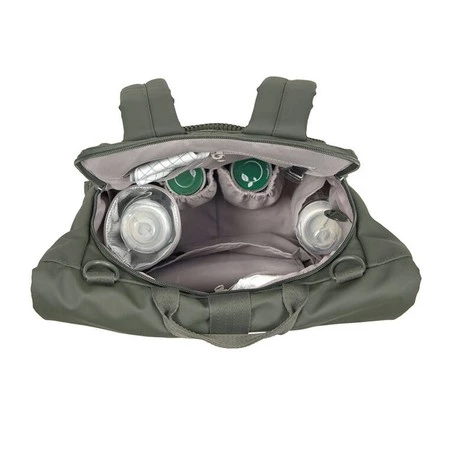 Lassig Green Label Plecak dla mam z akcesoriami Rolltop Up Backpack olive