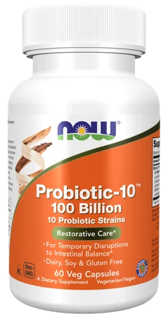 NOW FOODS Probiotic-10 - 100 Bilion (60 kaps.)