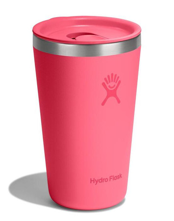 HF-Kubek 16 oz z pokrywą PRESS-IN, neonowy róż