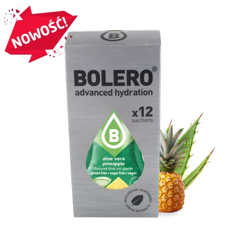 Zestaw Bolero Aloes z Anansem ze stewią 12 szt. x 3 g napój w proszku bez cukru