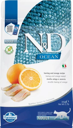 FARMINA ND CAT OCEAN Herring Orange Adult 300g