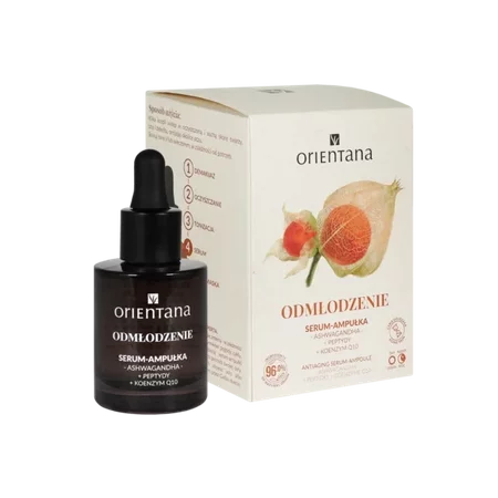 Orientana ASHWAGANDHA Serum-ampułka ODMŁODZENIE Ashwagandha Peptydy Koenzym Q10