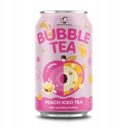 Madam Hong Lady Boba Herbata Bubble Tea 320 ml smak brzoskwinia