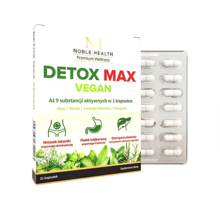 Noble Health Detox Max Vegan 21 kaps.