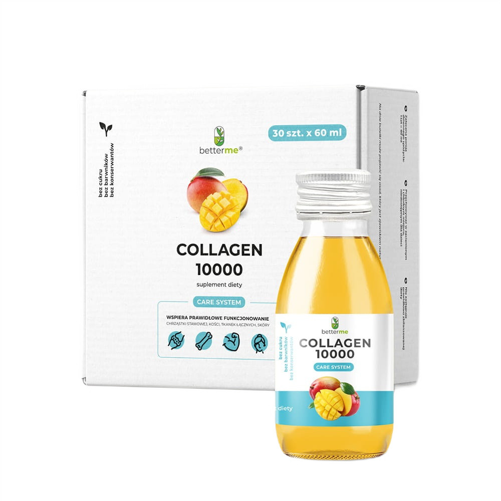 BETTERME Collagen 10000 Care System kolagen rybi do picia suplement diety Mango 30x60ml - Nabea.pl