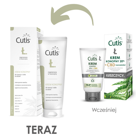 Cutis Ł - Łuszczyca krem konopny 20% + CBD 120 ml