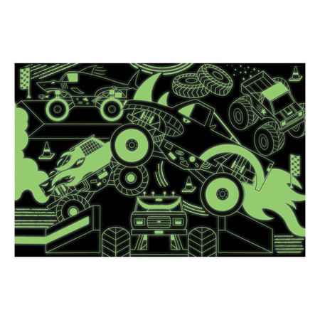 Mudpuppy Puzzle świecące w ciemności Monster trucki 100 elementów 5+