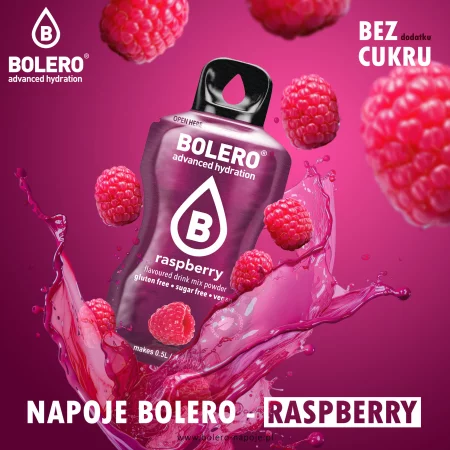 Zestaw Bolero Malina ze stewią 12 szt. x 3g napój w proszku bez cukru