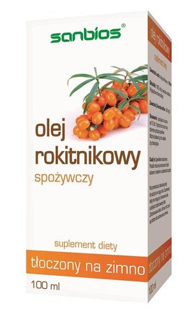 Sanbios Olej Rokitnikowy tłoczony na zimno 100 ml