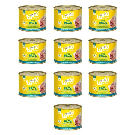 Zestaw 10x WOW CAT Huhn Garnelen - kurczak z krewetkami dla dorosłych kotów (200g)