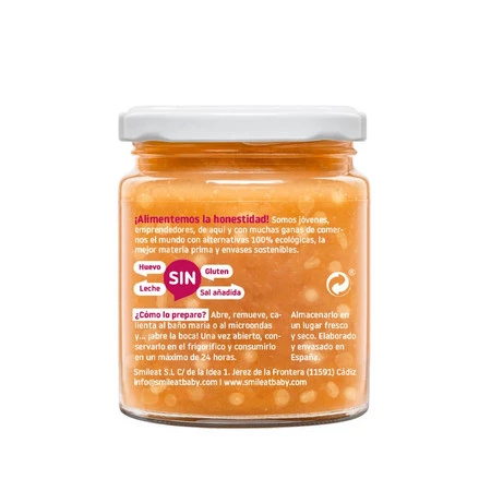 Smileat, BIO Słoiczek z ekologicznymi małymi kawałkami soczewicy i komosą ryżową, 230g