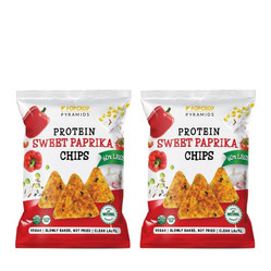 Zestaw: 2x CHRUPKI PIRAMIDKI PROTEINOWE O SMAKU SŁODKIEJ PAPRYKI BEZGLUTENOWE 60 g - POPCROP