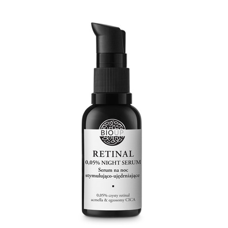 Bioup Retinal Stymulująco-ujędrniające serum z retinalem 0,05%, acmellą i egzosomami CICA 30 ml