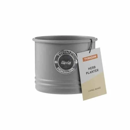 TYP - Osłonka na doniczkę do ziół, szara, Living