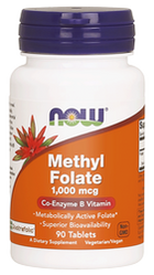 Now - Methyl Folate – Foliany 1000 mcg – 90 tab. wegetariańskich
