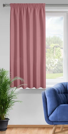 ZASŁONA GOTOWA RITA NA TAŚMIE 140 X 175 CM CIEMNORÓŻOWY