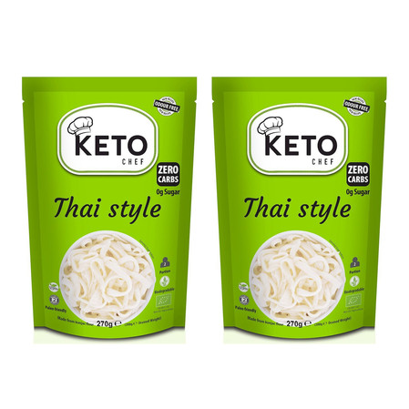 Zestaw: 2x Keto Chef Makaron Konjac Thai Style Bezglutenowy Bio 270g