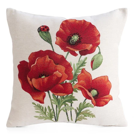 Poszewka gobelinowa szerokość: 45 cm, długość: 45 cm, kolor: czerwony