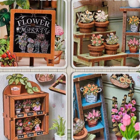 Habarri Book Nook DIY Kwiaty z Elizejskich Pól