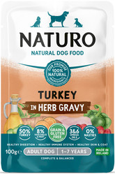 NATURO Adult Dog GF Indyk w sosie ziołowym 100g