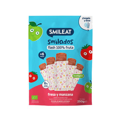 Smileat, BIO Smilados, Mus owocowy do mrożenia o smaku truskawki i jabłka, idealny na ząbkowanie 6m+, 5x50g