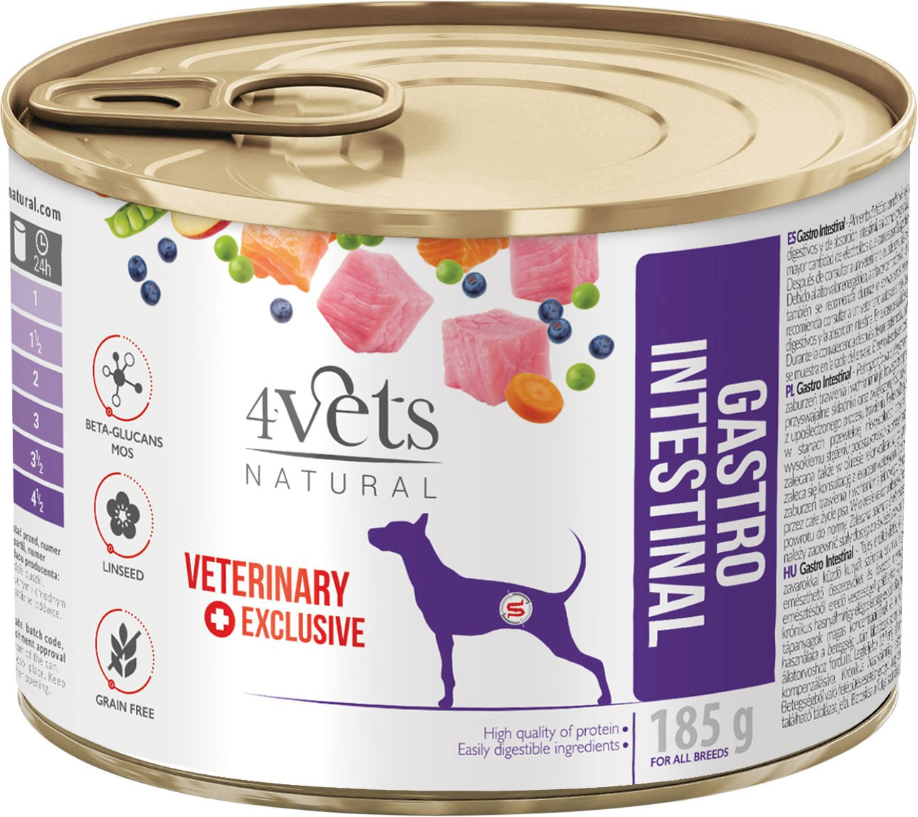 4VETS Natural GASTRO INTESTINAL dla psa 185g - Nabea.pl