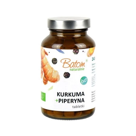 BATOM KURKUMA + PIPERYNA na wsparcie układu pokarmowego BIO 240 tab.