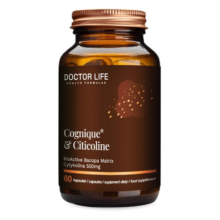 Doctor Life Cognique&Citicoline Cytykolina 500mg suplement diety 60 kaps.