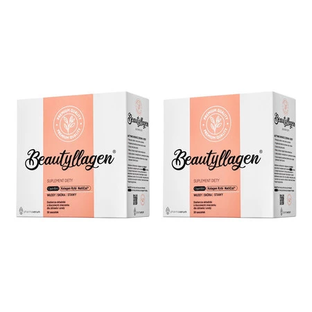 Zestaw 2x Pharmaverum Beautyllagen Kolagen włosy skóra 30 saszetek