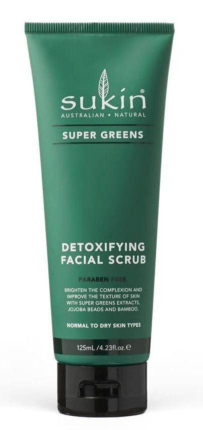 Sukin, SUPER GREENS Detoksykujący scrub do twarzy, 125ml