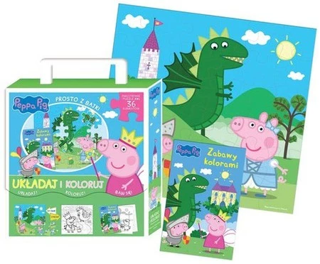 Peppa Pig. Układaj i koloruj - Opracowanie zbiorowe