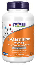NOW FOODS L-Carnitine - L-Karnityna 1000mg (100 tabl.)