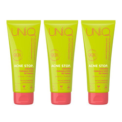 Zestaw: 3x Uni.Q Acne Stop. naturalny krem do twarzy matujący 75ml
