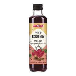 Syrop korzenny malinowy z przyprawami korzennymi 250 ml