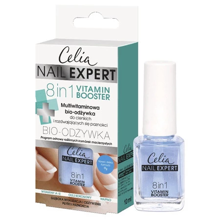Nail Expert 8in1 Vitamin Booster multiwitaminowa bio-odżywka do cienkich i rozdwajających się paznokci 10ml