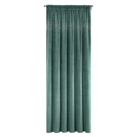ZASŁONA GOTOWA AURORA NA TAŚMIE 140 X 270 CM CIEMNOTURKUSOWY