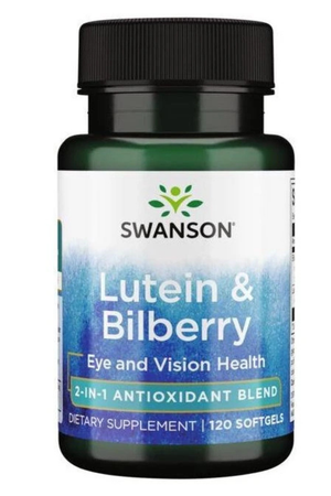 SWANSON Lutein & Bilberry 120sgels. - Luteina i borówka