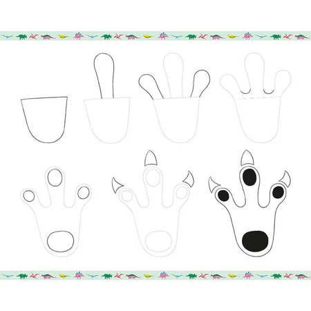 Janod Zestaw kreatywny Rysowanie krok po kroku Dinozaury 20 rysunków 7+