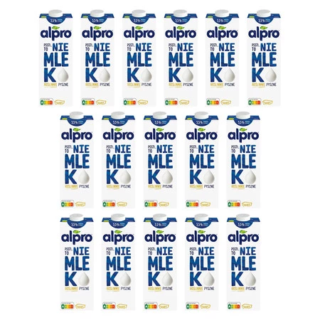 Zestaw 16x Alpro - Napój owsiany PSST! To Nie Mleko Pełne 3,5% 1l