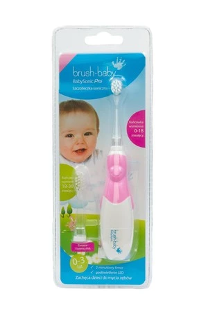 BRUSHBABY PRO SZCZOTECZKA SONICZNA 0-3l róż