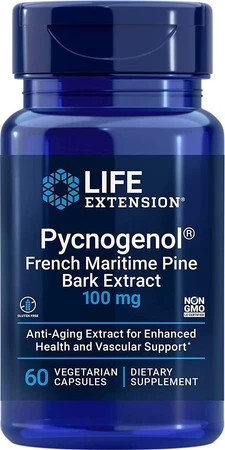 Life Extension Pycnogenol French Maritime Pine Bark Extract 60 kaps.