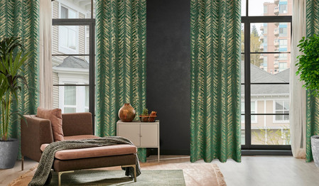 ZASŁONA GOTOWA SARA 140 X 250 CM CIEMNOZIELONY
