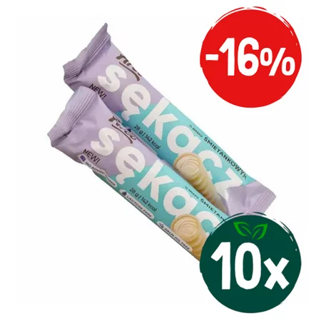 Zestaw: 10x Sękacz o smaku śmietankowym bez cukru, bez laktozy Arco Sweets, 28g