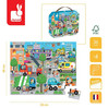 Janod Puzzle w walizce Miasto 36 elementów 4+ Made in France