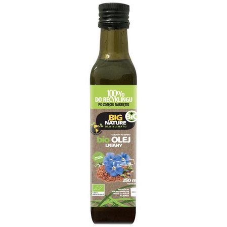 Zestaw 2x Big Nature Olej Lniany 250 ml BIO