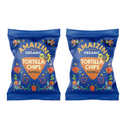 Zestaw: 2x CHIPSY KUKURYDZIANE O SMAKU PAPRYKOWYM BEZGLUTENOWE BIO 75 g - AMAIZIN